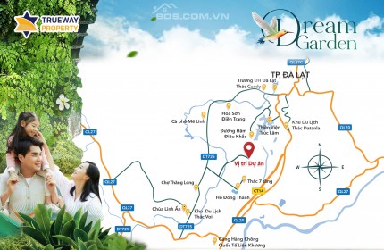 Đất Nền Ngoại Ô Đà Lạt gần Sân Bay - Dream Garden (Xây Dựng tự do)